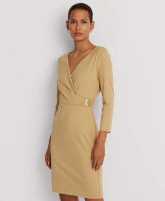 Lauren Ralph Lauren Ponte Three-Quarter-Sleeve Dress \u0026 Reviews - Dresses -  Women - Macy's